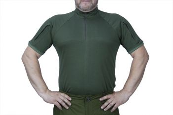 Рубашка тактическая трикотажная ОЛИВА с коротким рукавом